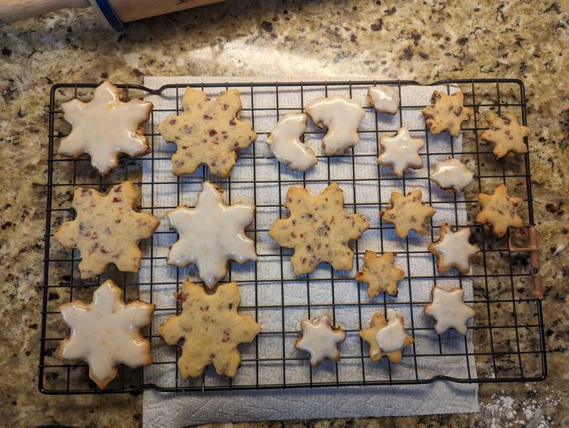 Cranberry Orange Shortbread Cookies